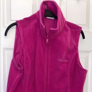 Bright pink Columbia vest
